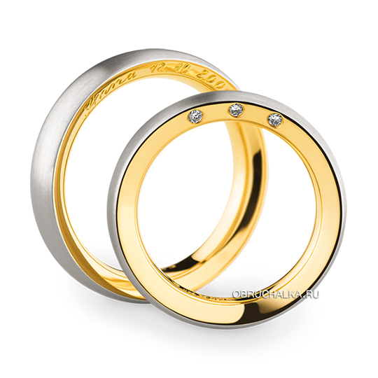 Комбинированные обручальные кольца Christian Bauer 0027050
