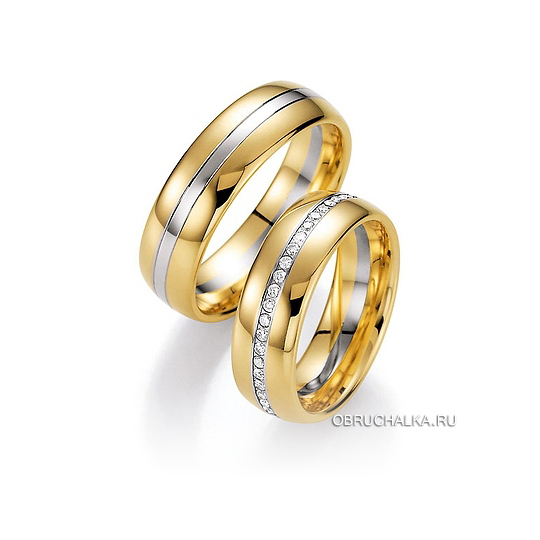 Комбинированные обручальные кольца Collection Ruesch 02-40170-065