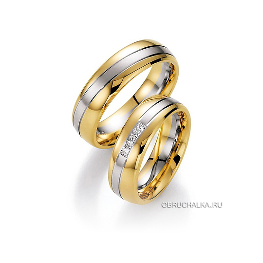 Комбинированные обручальные кольца Collection Ruesch 02-40290-065