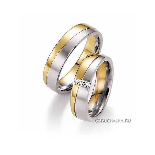 Комбинированные обручальные кольца Collection Ruesch 02-40450-056