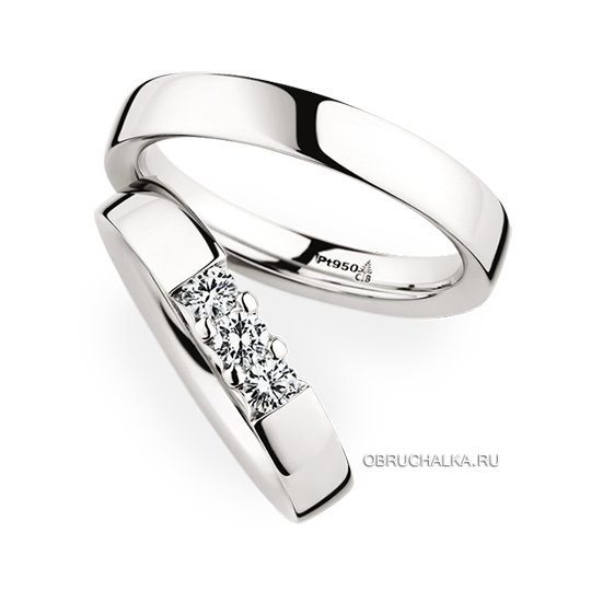 Обручальные кольца с бриллиантами Christian Bauer 0243608