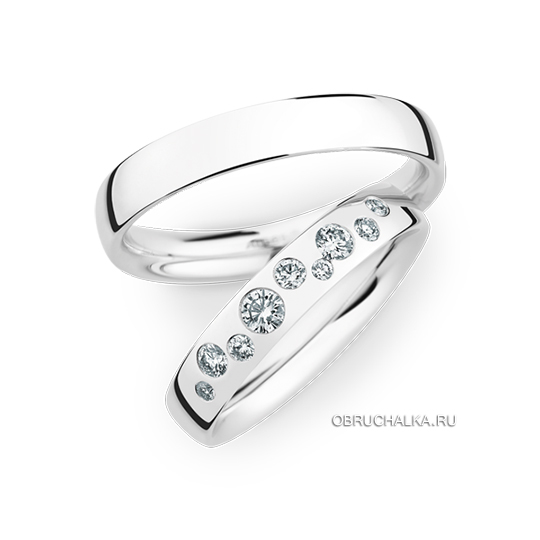 Обручальные кольца с бриллиантами Christian Bauer 0245432