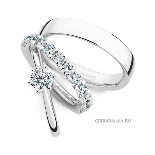 Обручальные кольца с бриллиантами Christian Bauer 0245435+640105
