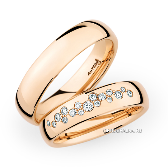 Обручальные кольца из красного золота Christian Bauer 0246939
