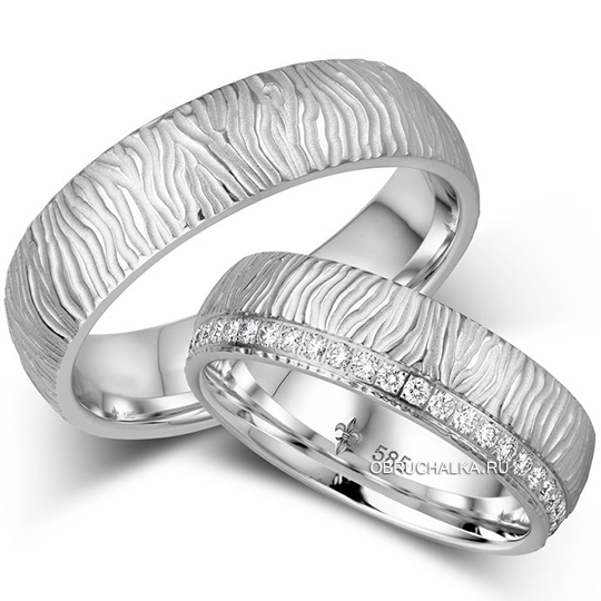 Обручальные кольца из белого золота Giloy 1-00002