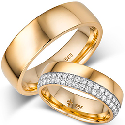 Обручальные кольца из желтого золота Giloy