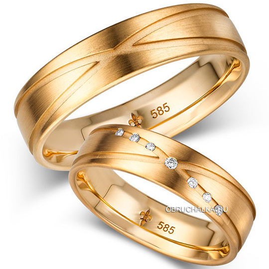 Обручальные кольца из желтого золота Giloy 1-00016