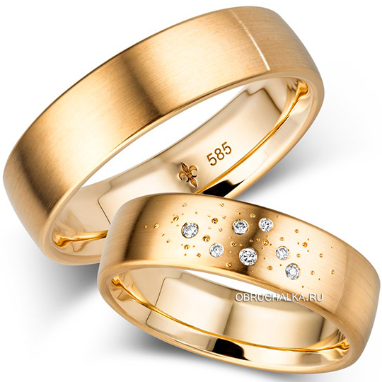 Обручальные кольца из желтого золота Giloy 1-00019