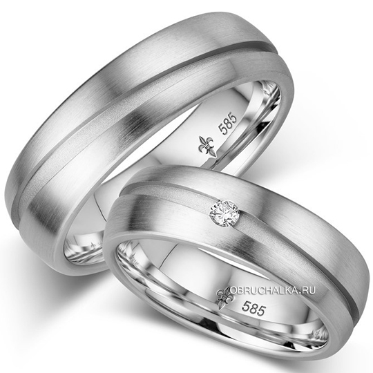 Обручальные кольца из белого золота Giloy 1-00022
