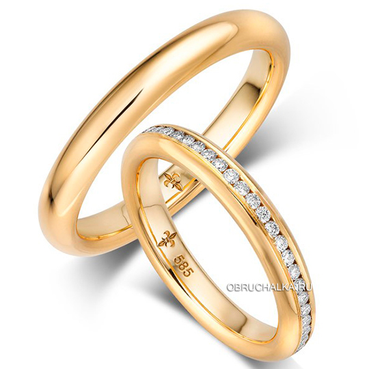 Обручальные кольца из желтого золота Giloy 1-00025