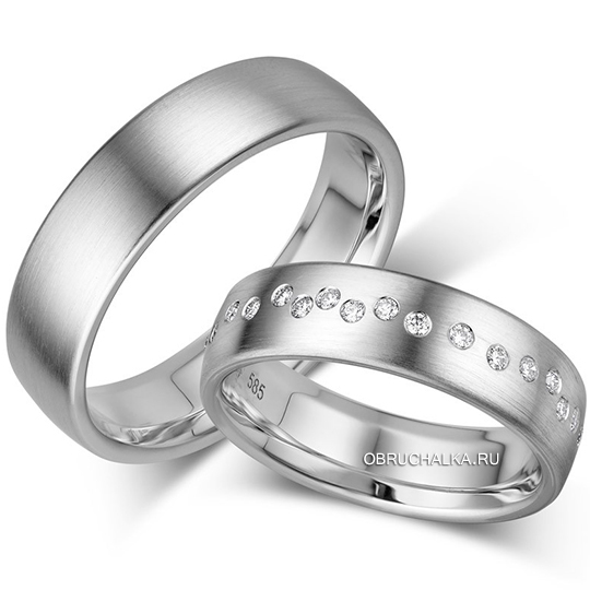 Обручальные кольца из белого золота Giloy 1-00028
