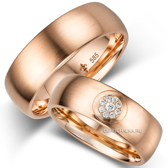 Обручальные кольца из красного золота Giloy 1-00036