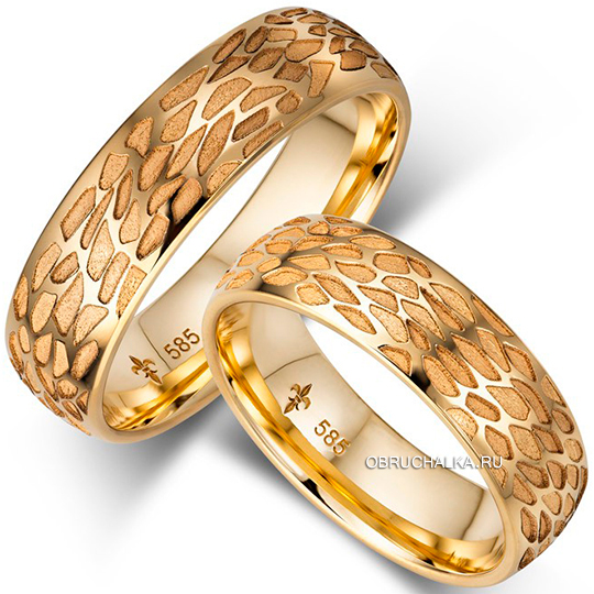 Обручальные кольца из желтого золота Giloy 1-00044