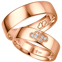 Обручальные кольца из красного золота Giloy