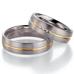 Комбинированные обручальные кольца Fischer