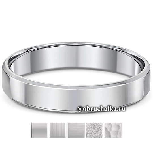 Обручальные кольца из платины 238A06G 4.0x1.3mm