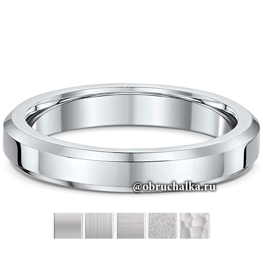 Обручальные кольца из платины 238A15G 4.0x2.4mm