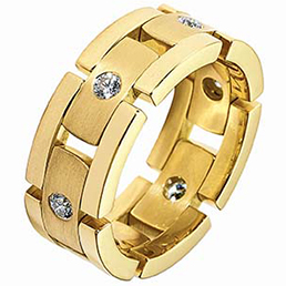 Обручальные кольца из желтого золота Dora