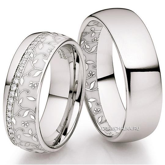 Обручальные кольца с эмалью Fischer 25-07560-070