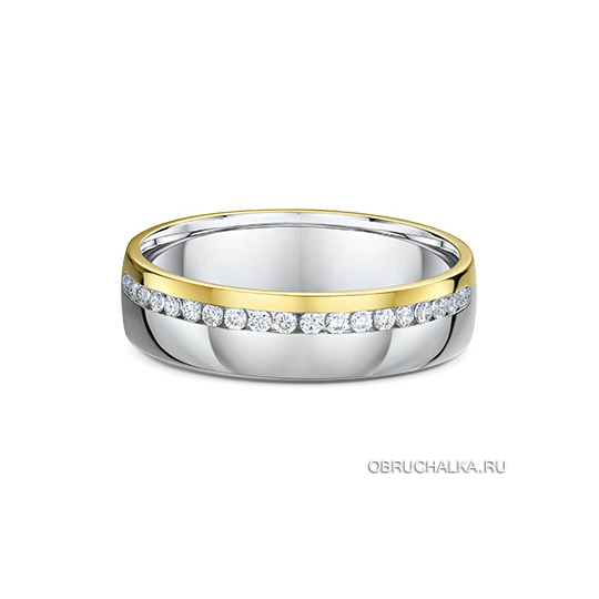 Обручальные кольца из платины и золота Dora 277B04-G
