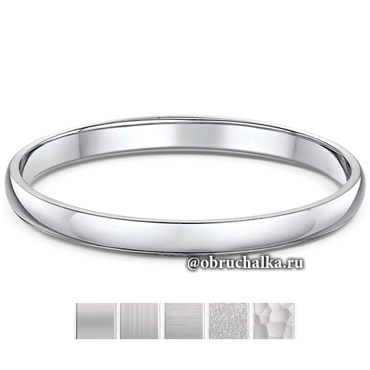 Обручальные кольца из платины 292A18G 2.0x1.4mm