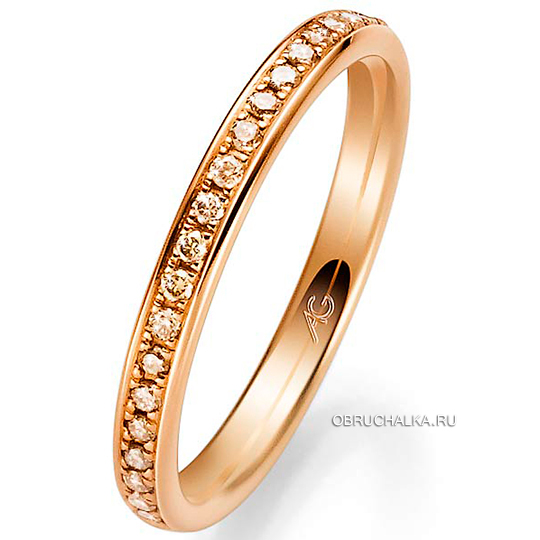 Обручальное кольцо дорожка с бриллиантами August Gerstner 29730-23