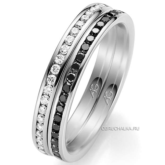 Обручальное кольцо дорожка с бриллиантами August Gerstner 29731-21