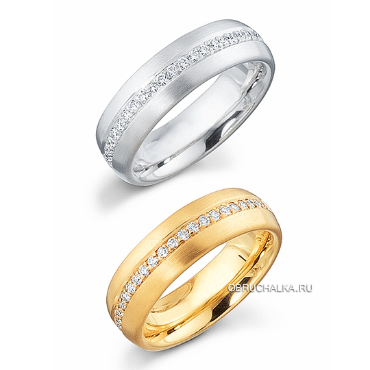 Обручальные кольца из белого золота Fischer 30-04040-070