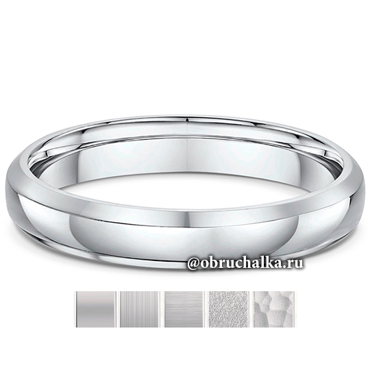Обручальные кольца из платины 316B00G 4.0x2.0mm