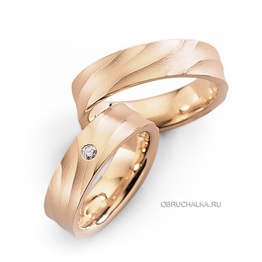 Обручальные кольца из абрикосового золота Fischer 38-01680-060