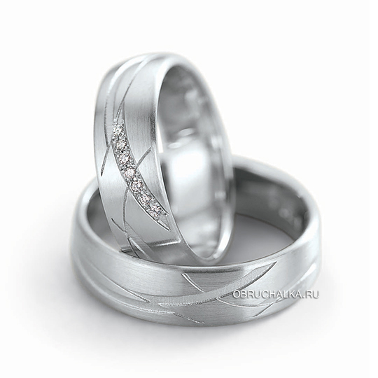 Обручальные кольца из белого золота Fischer 38-01683-060