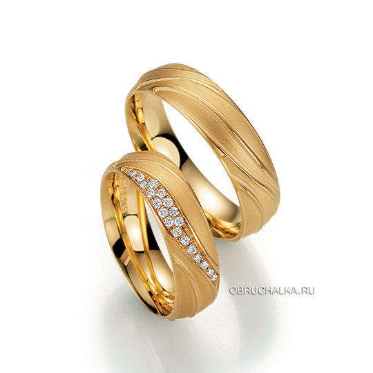 Обручальные кольца из абрикосового золота Fischer 38-05441-060