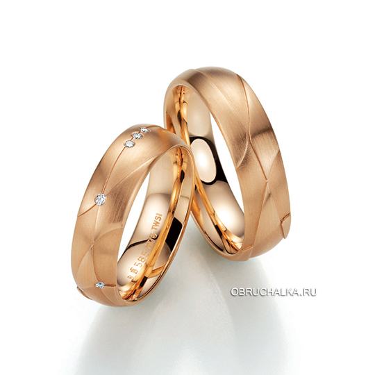 Обручальные кольца из абрикосового золота Fischer 38-05444-060