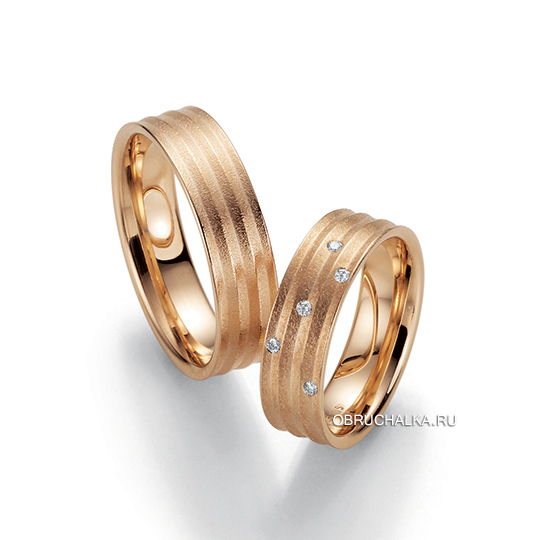 Обручальные кольца из красного золота Fischer 38-07152-060
