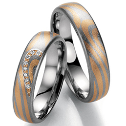 Комбинированные обручальные кольца Fischer