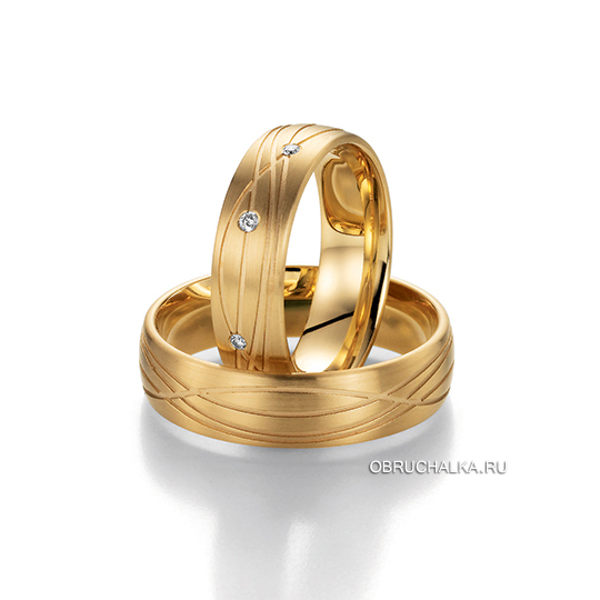 Обручальные кольца из абрикосового золота Fischer 38-07171-060