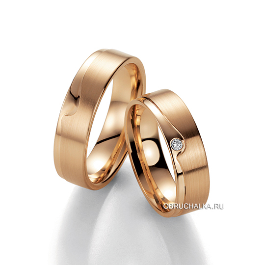Обручальные кольца из абрикосового золота Fischer 38-07177-060