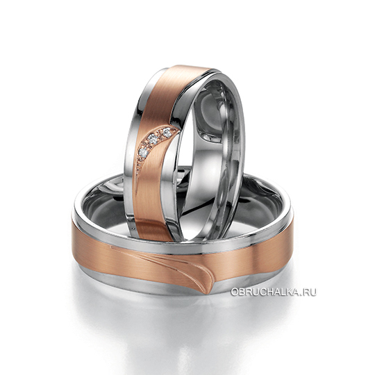 Комбинированные обручальные кольца Fischer 38-07180-060