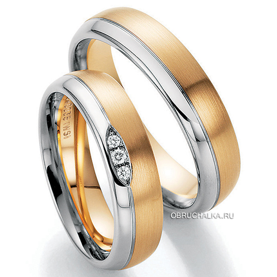 Комбинированные обручальные кольца Fischer 38-07465-055