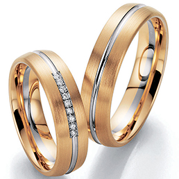 Обручальные кольца из белого золота Fischer