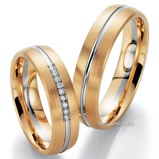 Обручальные кольца из белого золота Fischer 38-07466-055