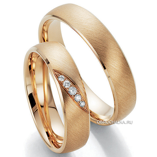 Обручальные кольца из абрикосового золота Fischer 38-07469-050