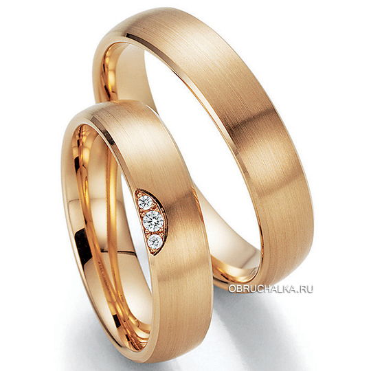 Обручальные кольца из абрикосового золота Fischer 38-07471-050