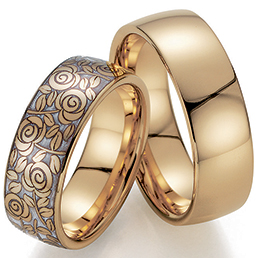 Обручальные кольца с эмалью Fischer