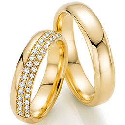 Обручальные кольца из желтого золота Fischer