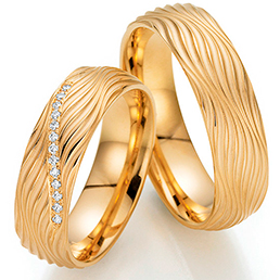 Обручальные кольца из желтого золота Fischer