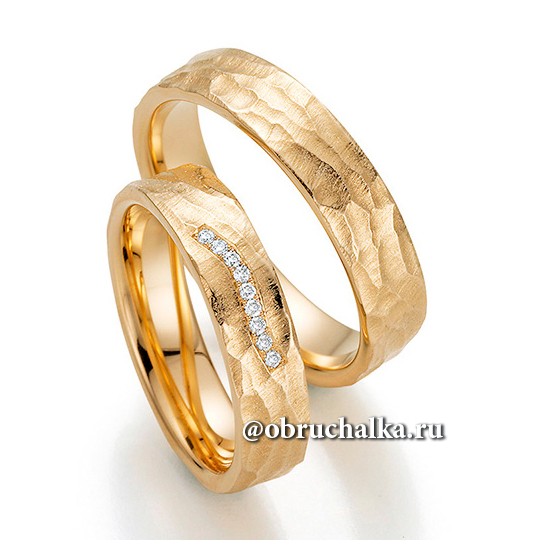 Обручальные кольца из абрикосового золота Fischer 38-07648-050