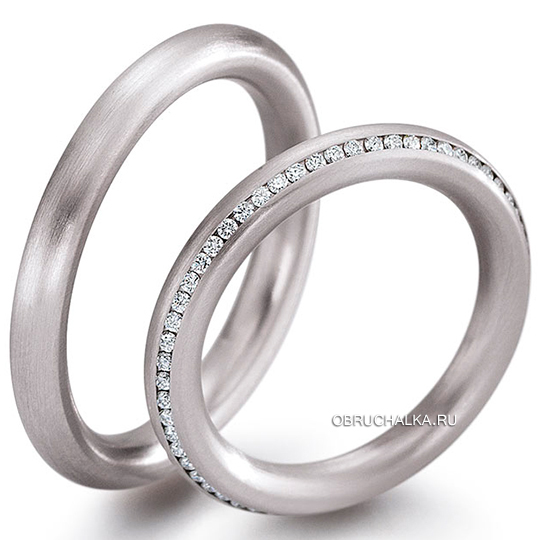 Обручальное кольцо дорожка с бриллиантами August Gerstner 4-27254-3