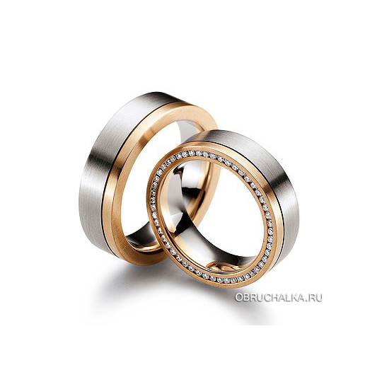 Обручальное кольцо дорожка с бриллиантами August Gerstner 4-27445-65