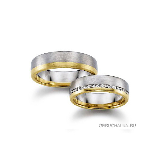 Обручальное кольцо дорожка с бриллиантами August Gerstner 4-27493-6